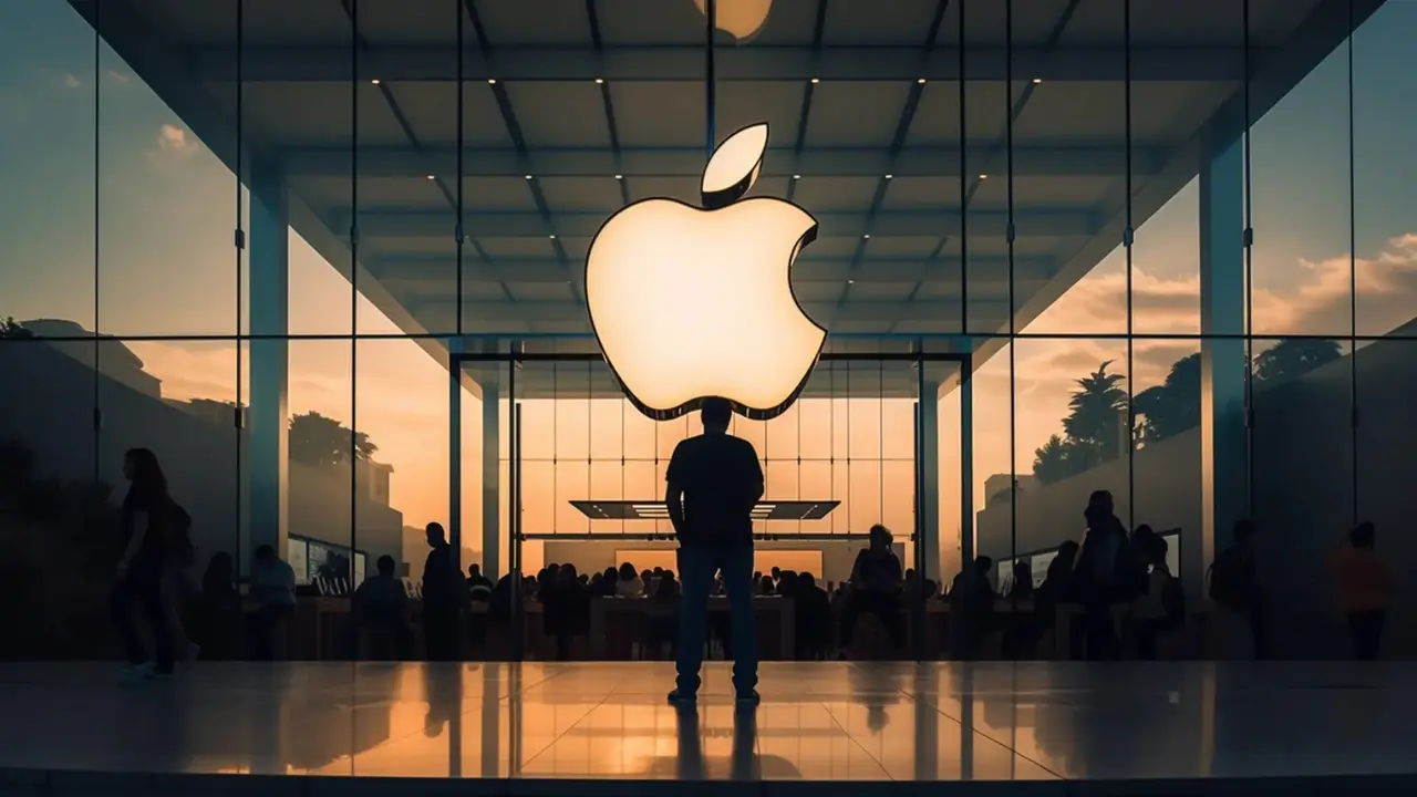 El logo de Apple en una tienda de la empresa. / RR. SS.