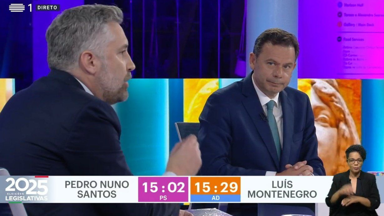 Pedro Nuno Santos, l&iacute;der del Partido Socialista y Lu&iacute;s Montenegro, primer ministro de Portugal. / RR.SS.