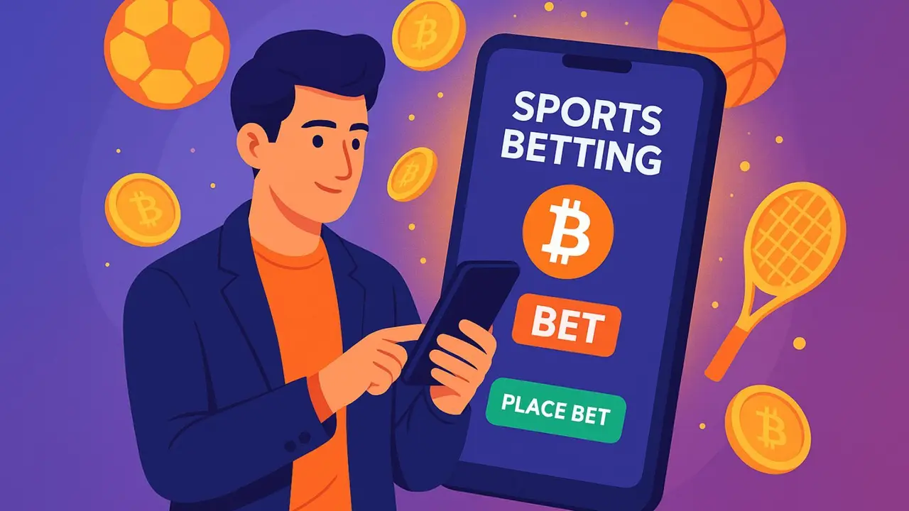 Illustration of a man with a betting app. / Mundiario.