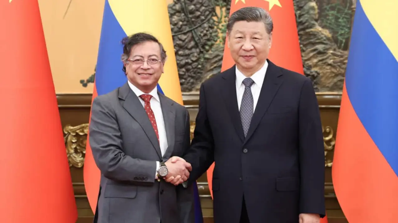 El presidente de Colombia, Gustavo Petro, se reuni&oacute; con el l&iacute;der chino, Xi Jinping. / Ministerio de Relaciones Exteriores de China