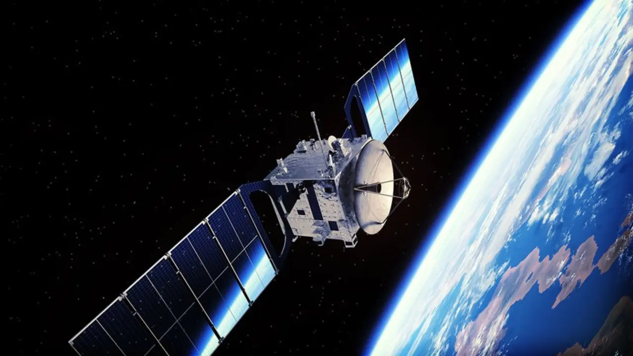 Un sat&eacute;lite en el espacio. / RR. SS.