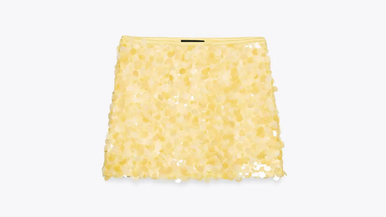 Falda de lentejuelas, Zara.com.