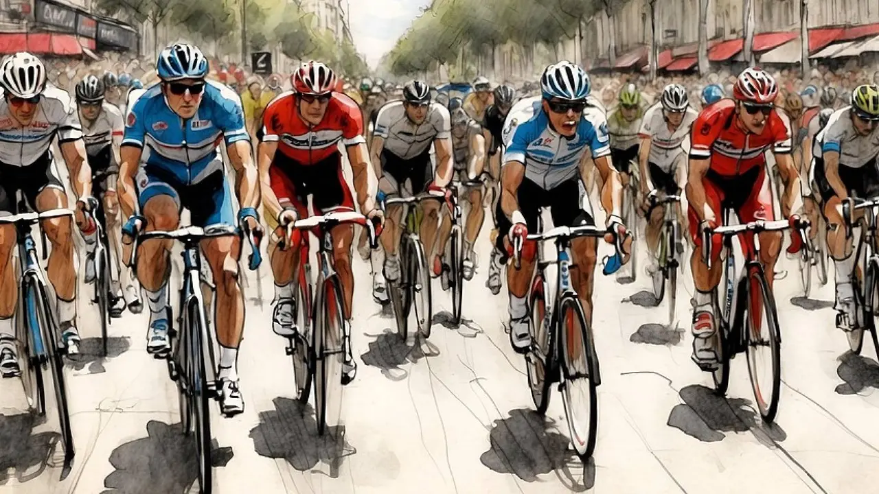 Ilustraci&oacute;n recreando una competencia de ciclismo. /  Pixabay