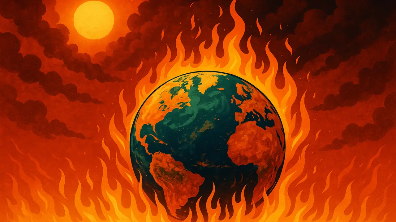 Una ilustraci&oacute;n sobre el calentamiento global. / Mundiario.