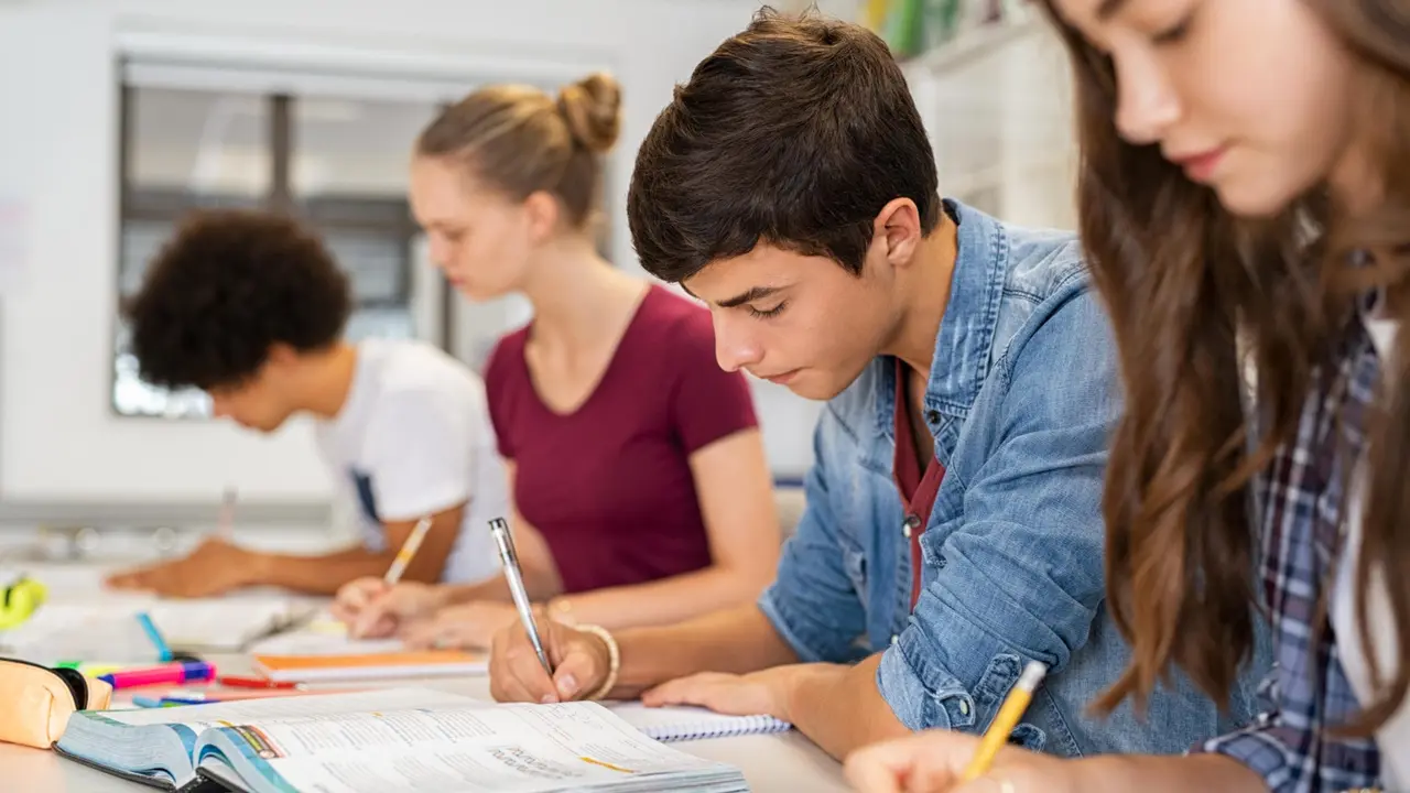 J&oacute;venes estudiando. / RR. SS.