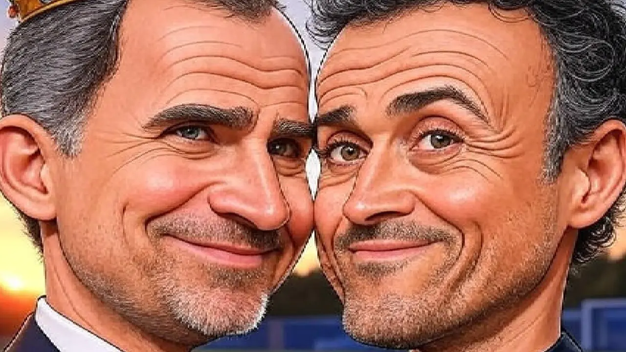 El rey Felipe VI y Luis Enrique. /    Grok