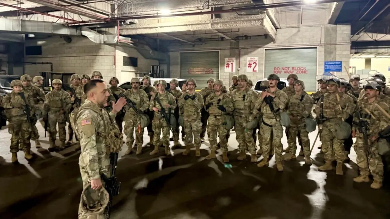 Soldados de la Guardia Nacional de California, EE UU. / @USNorthernCmd