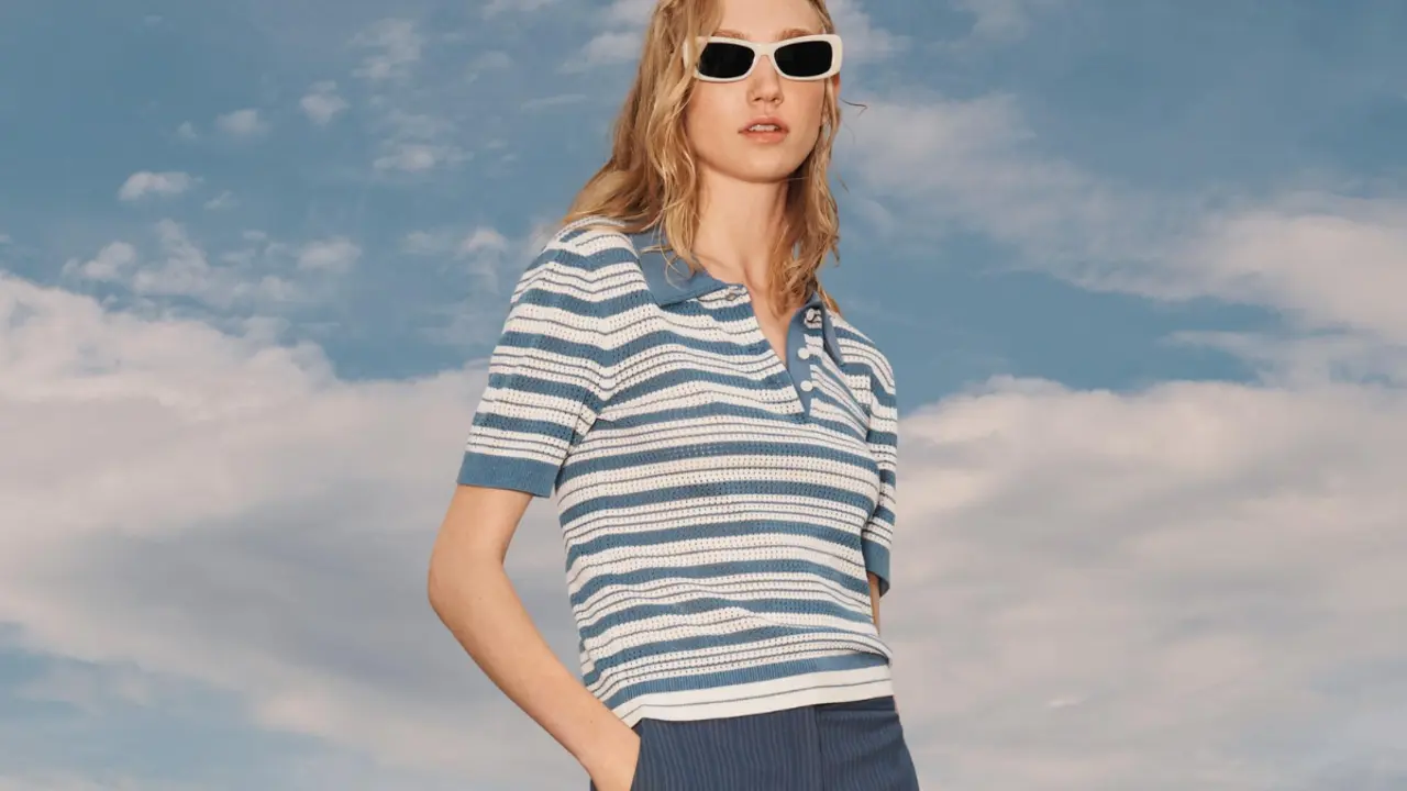 Jersey azul con blanco, Zara.com.
