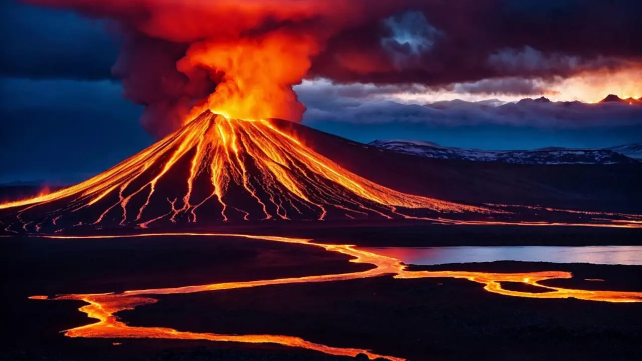 Representaci&oacute;n art&iacute;stica de una erupci&oacute;n volc&aacute;nica. / Pixabay