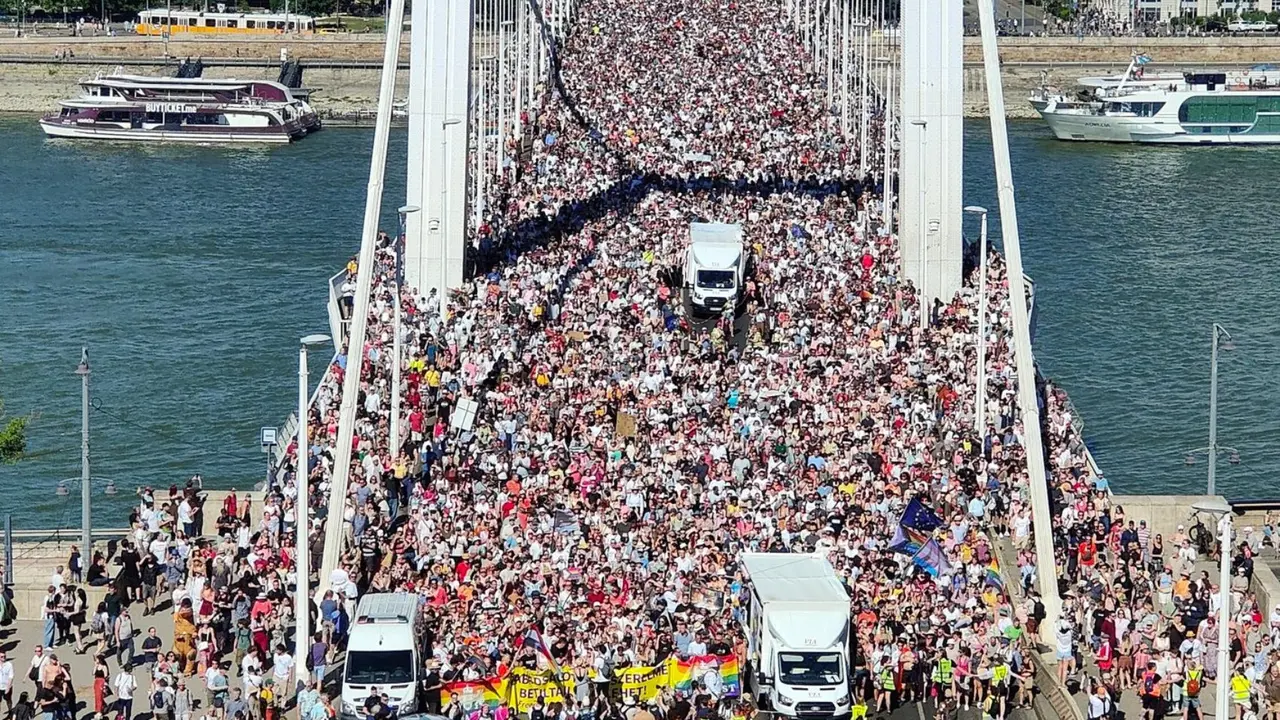 Marcha en Budapest, en Hungr&iacute;a. / X.