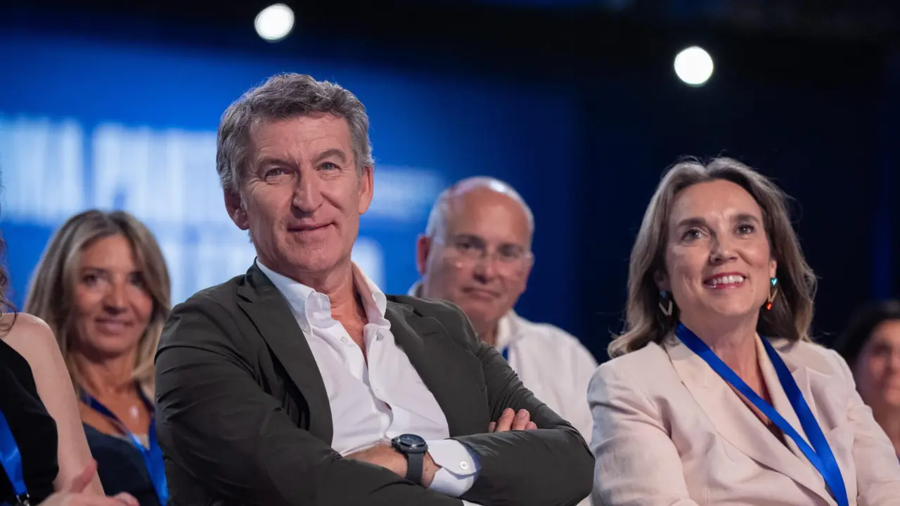 Alberto N&uacute;&ntilde;ez Feij&oacute;o, Cuca Gamarra y Miguel Tellado. / PP