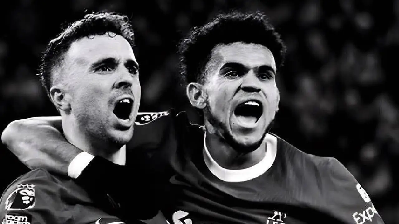 Diogo Jota y Luis D&iacute;az. /   @luisfdiaz19
