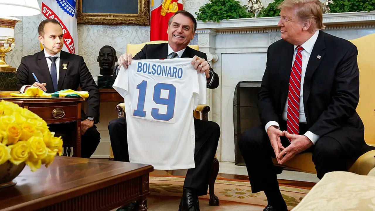 El exmandatario brasile&ntilde;o Jair Bolsonaro y el presidente de EE UU, Donald Trump. /Palacio de Planalto