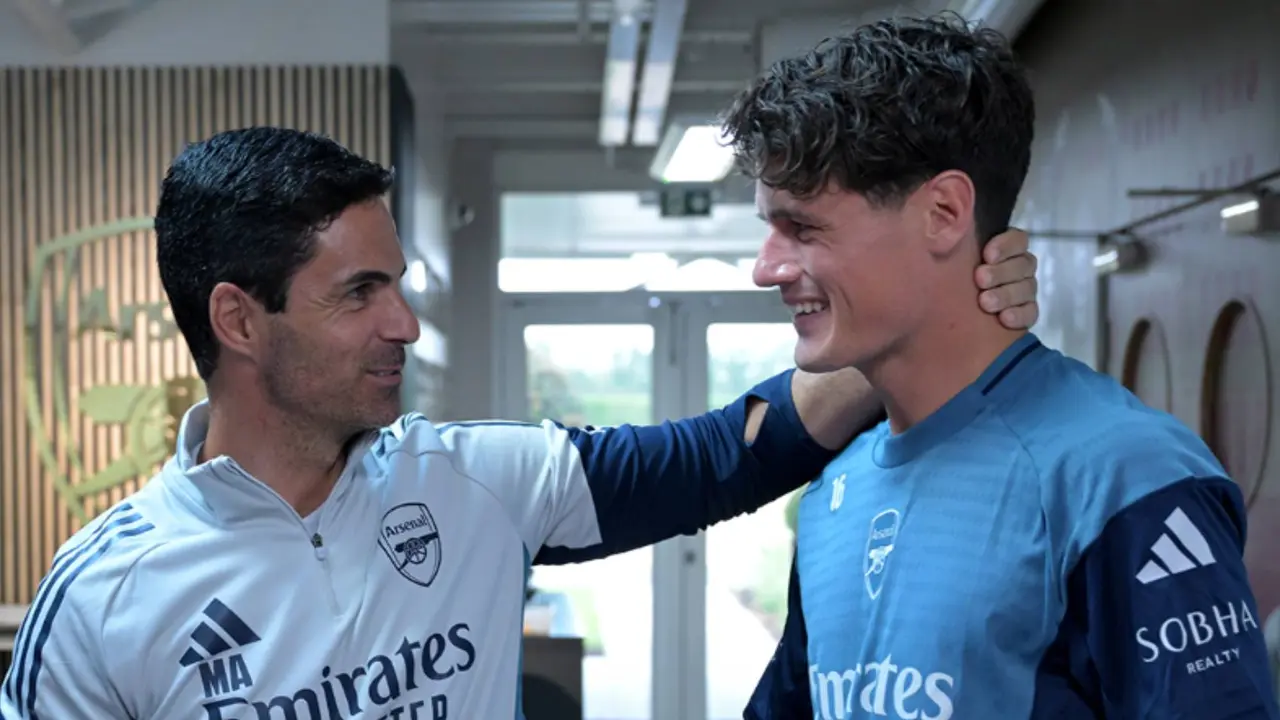 Arteta y Norgaard. /   @arsenal