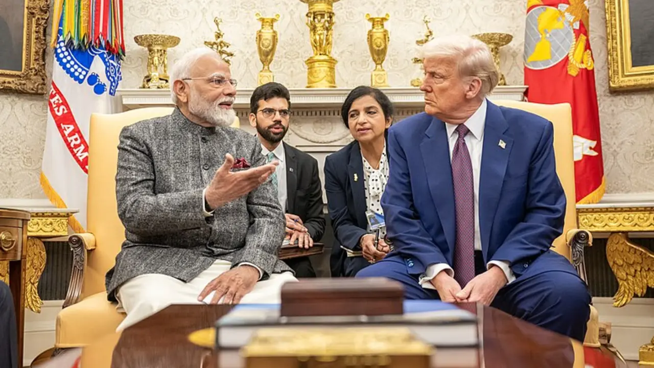 Narendra Modi, primer ministro de la India y Donald Trump, presidente de EE UU. / White House