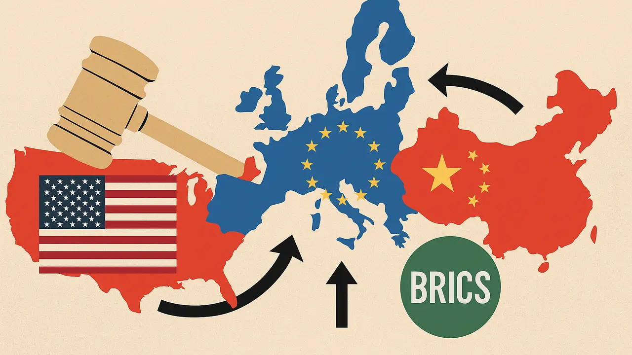 La UE, entre EE UU y China, con los BRICS de por medio. / Mundiario