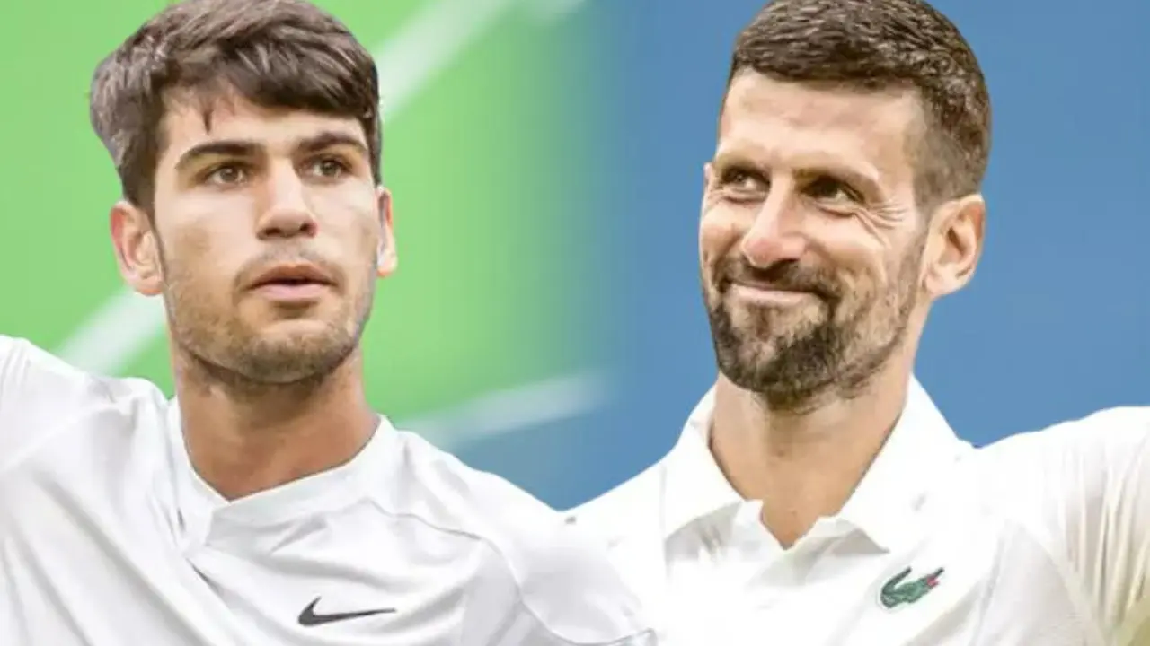 Carlos Alcaraz y Novak Djokovic   @wimbledon