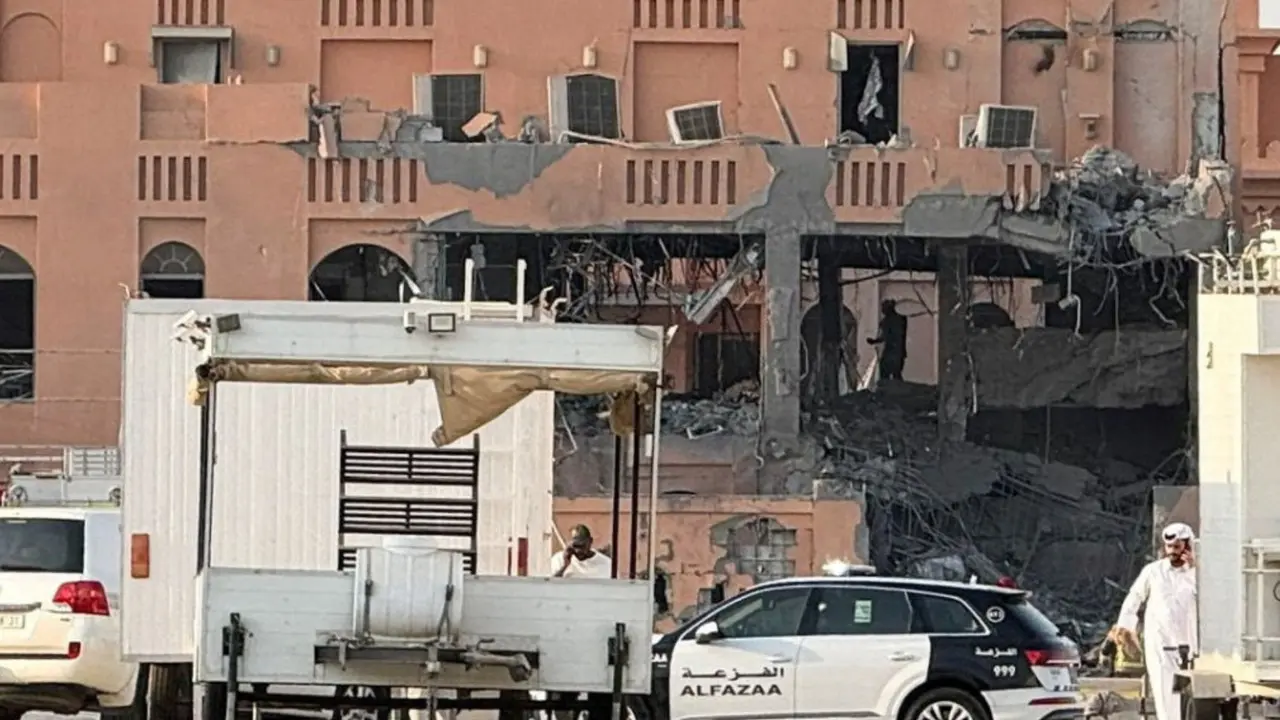 Edificio atacado en Qatar por parte de Israel. / RR SS.