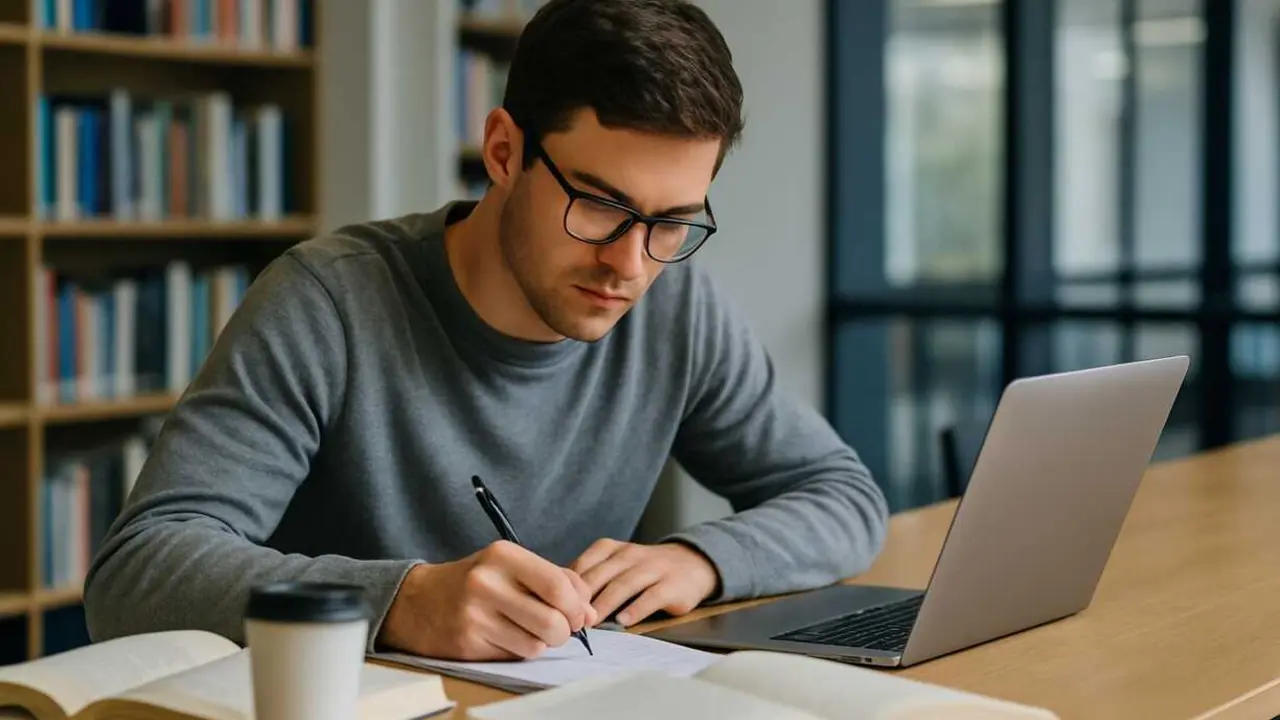Un estudiante en una biblioteca. / Mundiario.