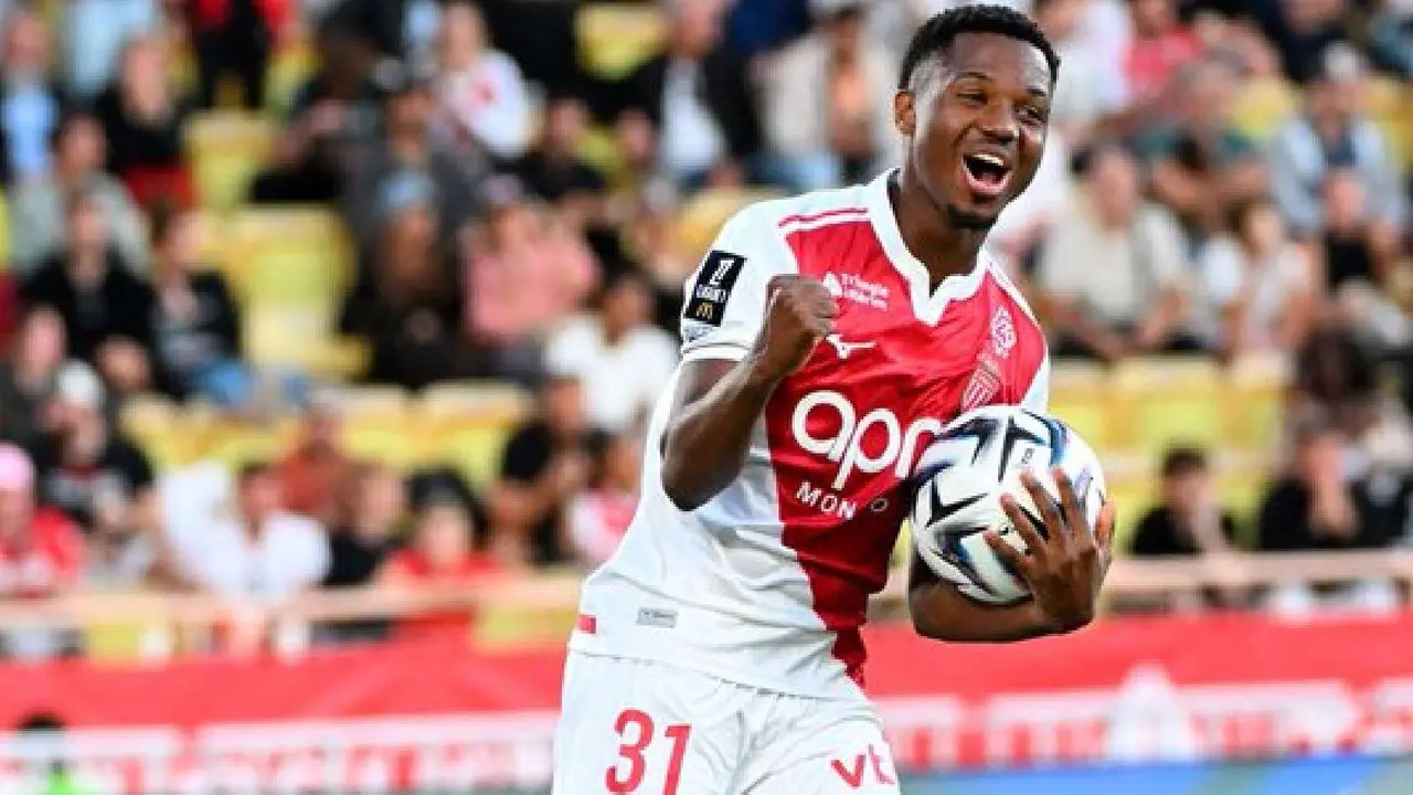 Ansu Fati, jugador del M&oacute;naco. /  @AS_Monaco_ES