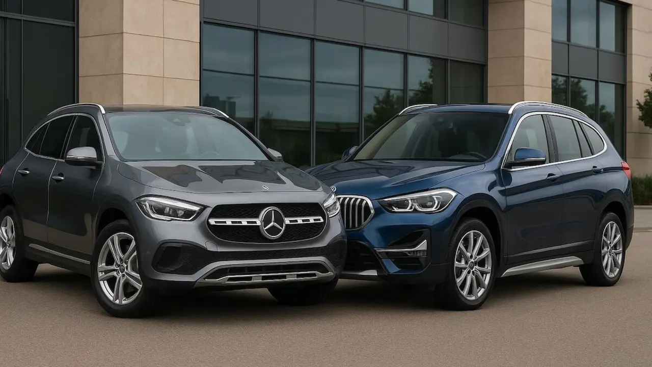 Mercedes y BMW. / IA
