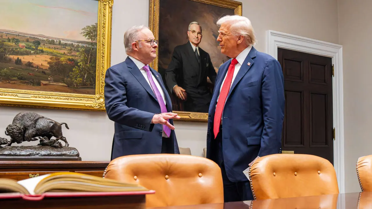 Anthony Albanese, primer ministro de Australia y Donald Trump, presidente de EE UU en la Casa Blanca. / Departamento del Primer Ministro y Gabinete de Australia