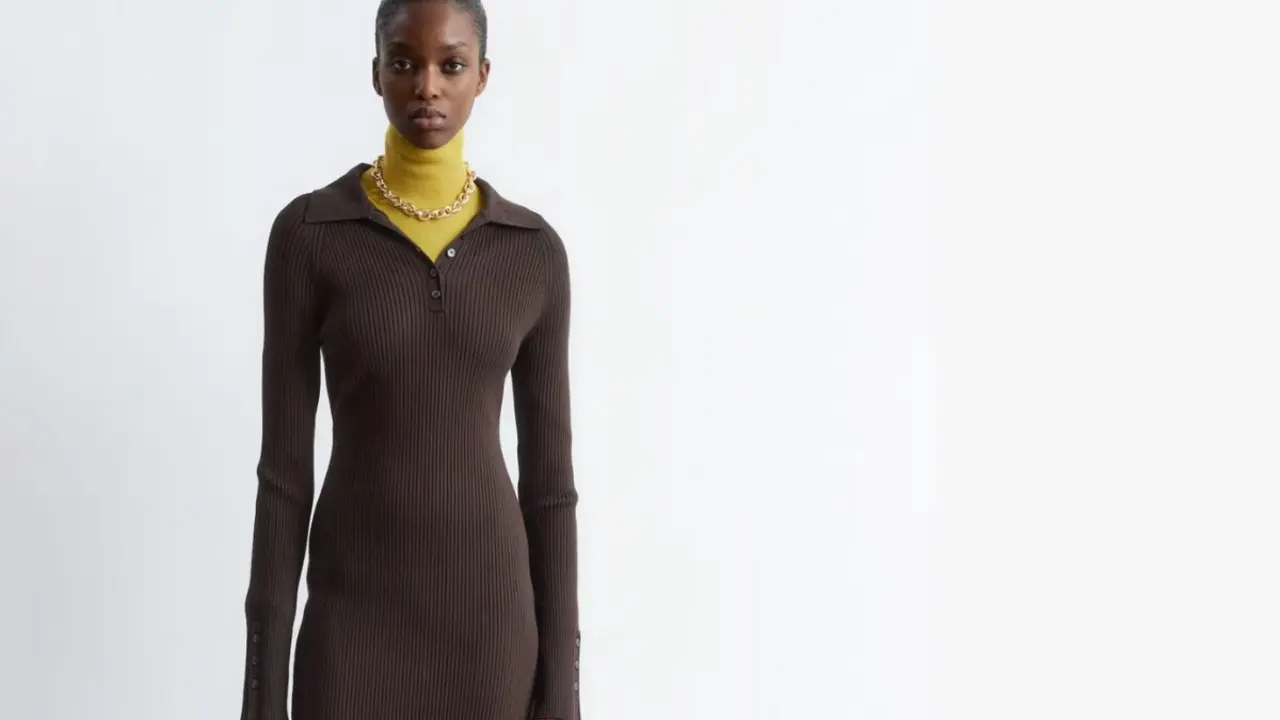 Vestido tipo polo de punto, H&M.com.