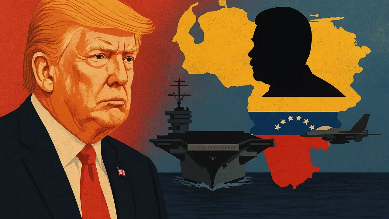 Ilustraci&oacute;n de la tensi&oacute;n en Venezuela con Trump y Maduro como protagonistas. / Mundiario