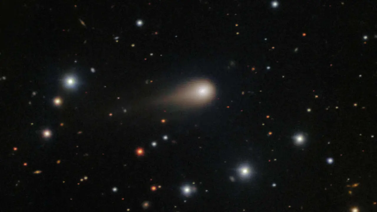Cola creciente del cometa interestelar 3I/ATLAS. / NSF's NoirLab.