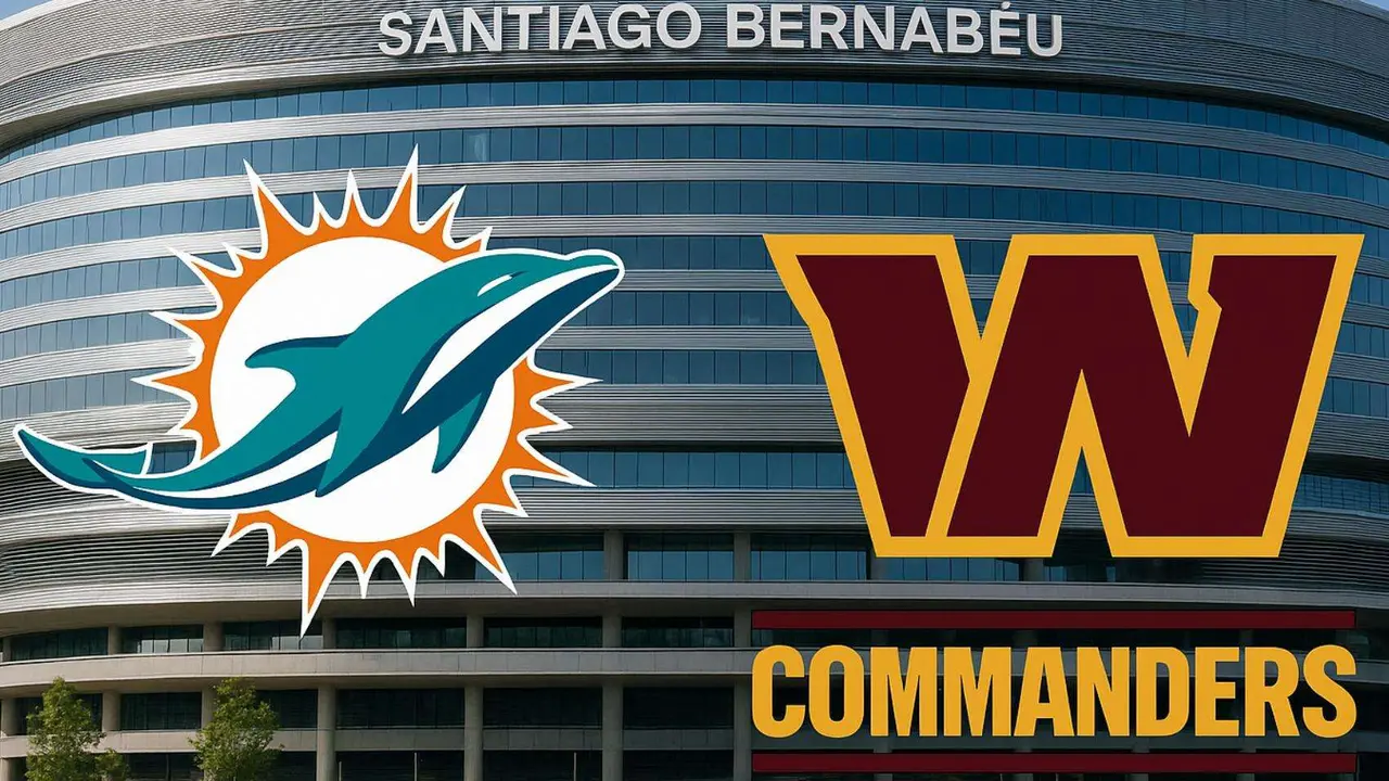 Los logos de los Miami Dolphins y los Washington Commanders. /   Mundiario