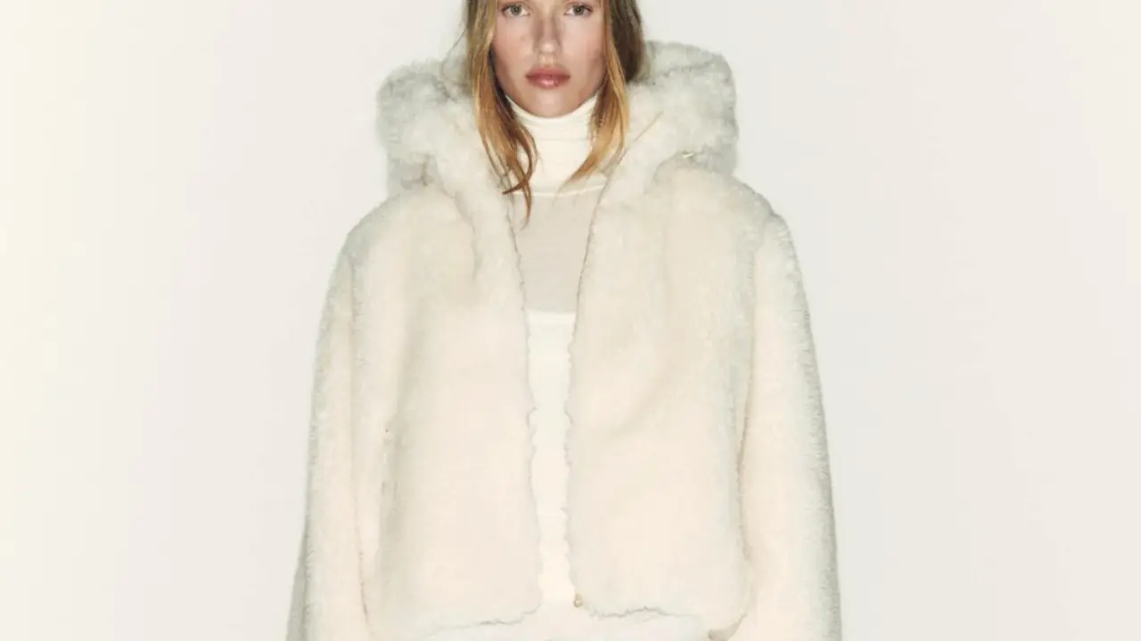 Chaqueta borreguillo, Zara.com.
