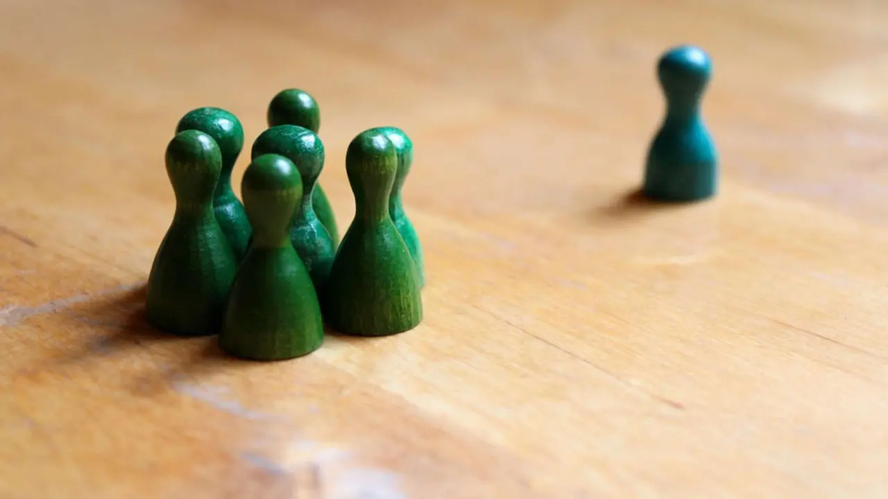Unas fichas verdes excluyen la azul. / Pixabay
