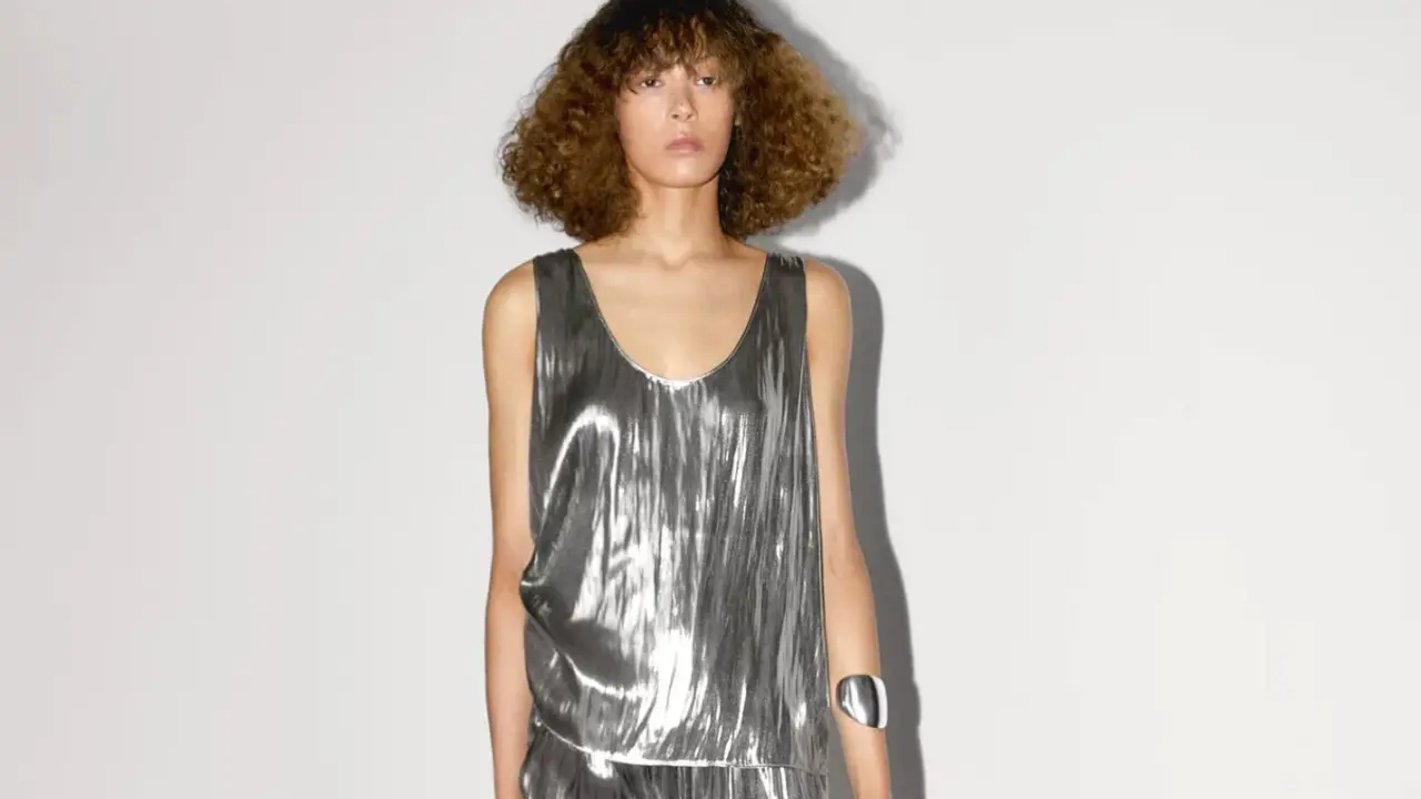 Top metálico, Massimo Dutti.com.