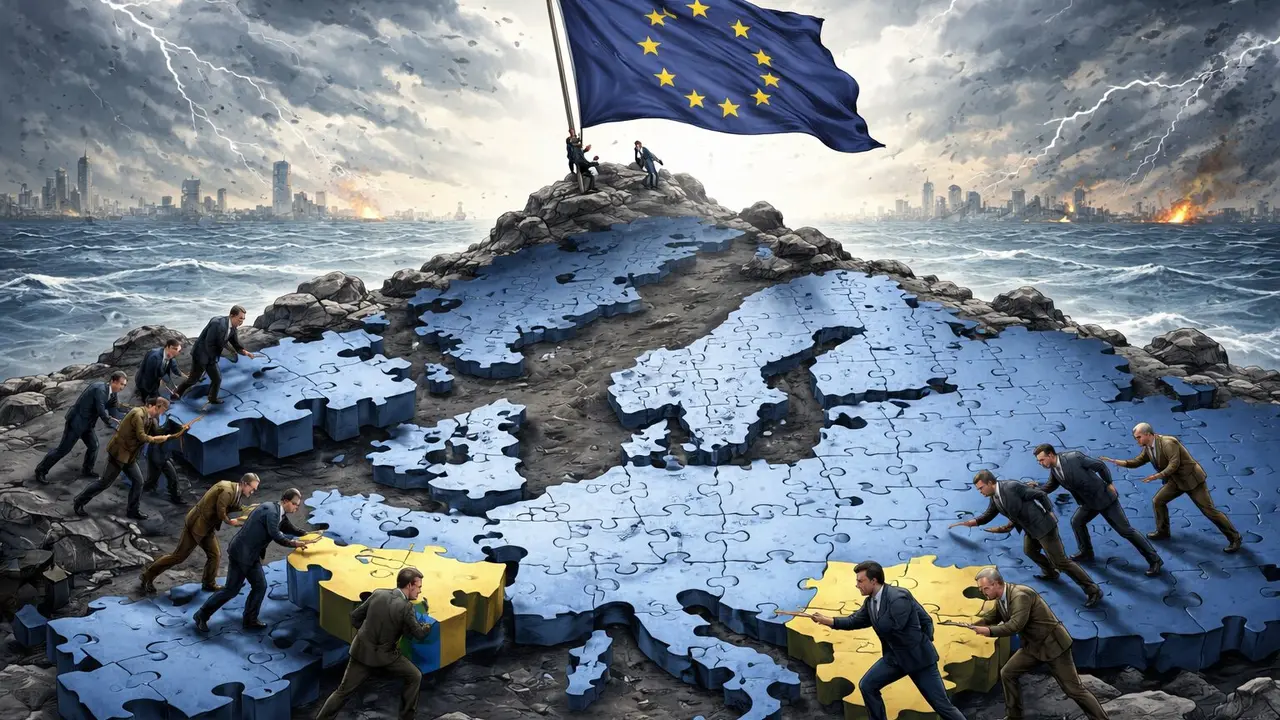 Ilustraci&oacute;n sobre una Europa que avanza a trompicones, pero avanza. / Mundiario