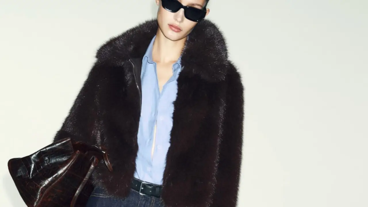 Cazadora con pelo, Zara.com.