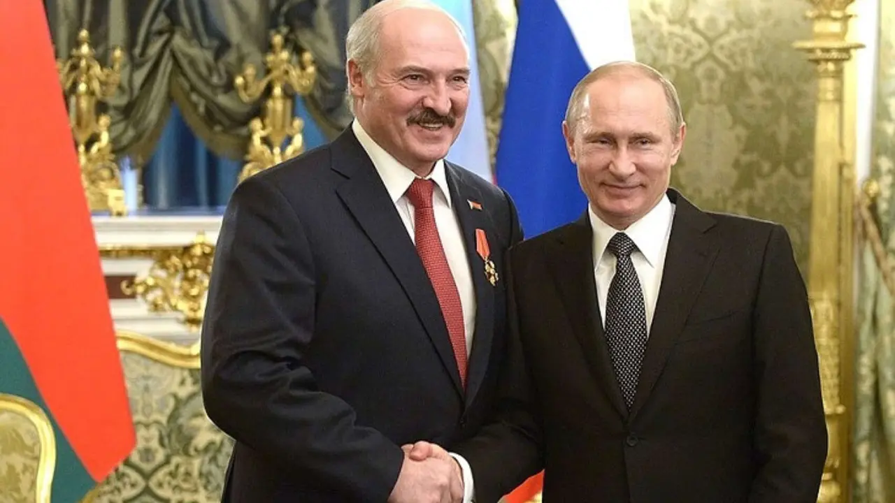 Aleksandr Lukashenko, presidente de Bielorrusia y Vladimir Putin, presidente de Rusia. / RR.SS