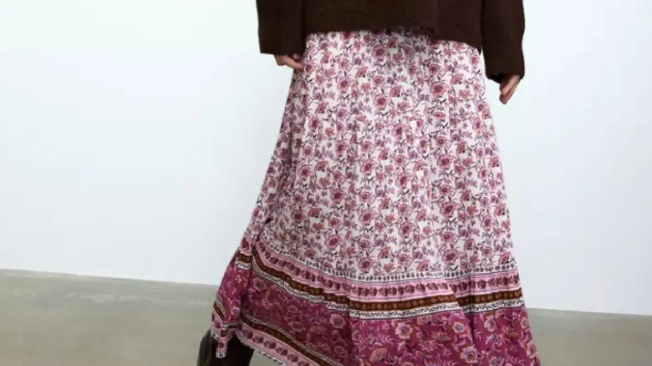 Falda boho, Stradivarius.com.