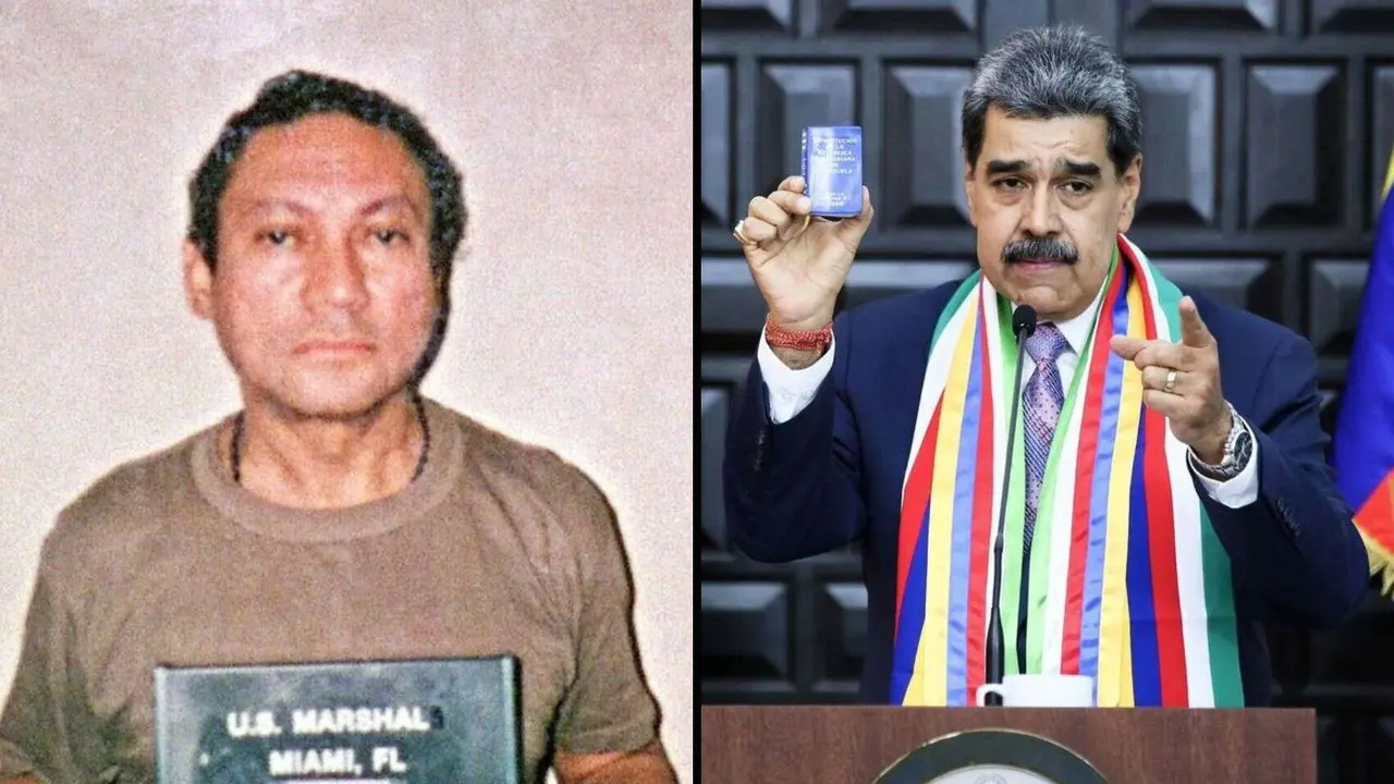 Manuel Antonio Noriega y Nicol&aacute;s Maduro. / RR SS.