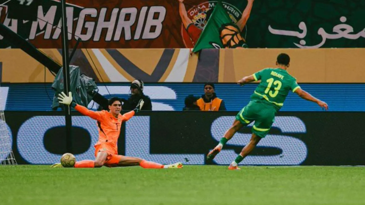 Una imagen del partido entre Senegal y Marruecos. /  @caf_online_FR