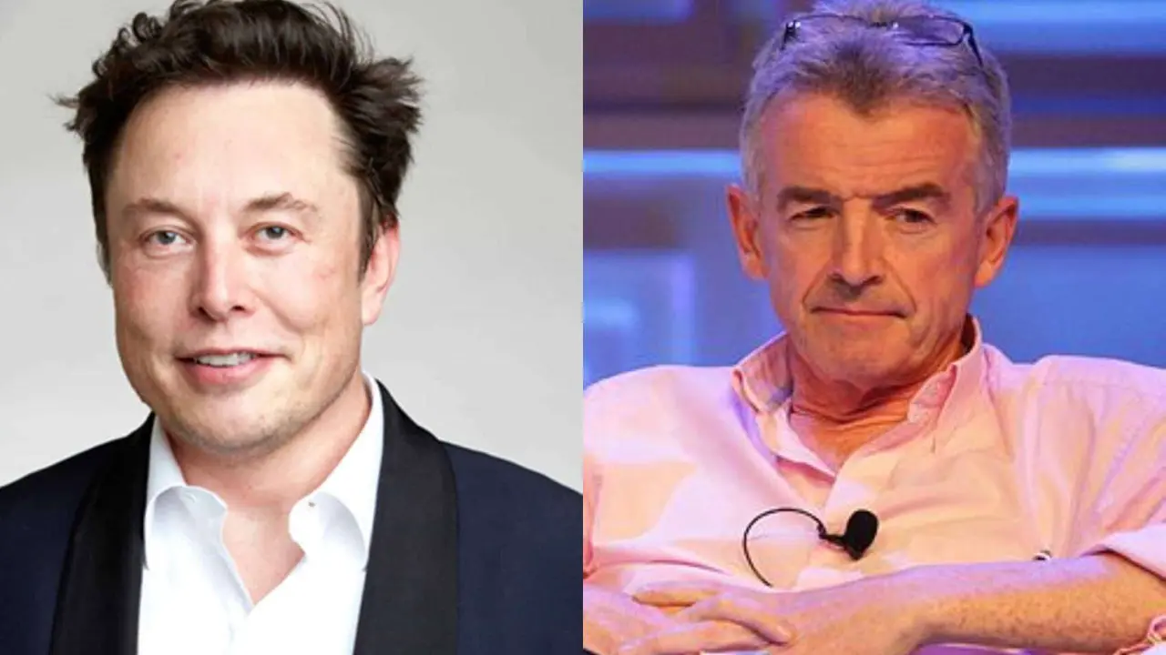 Michael O'Leary y Elon Musk. / RR. SS.