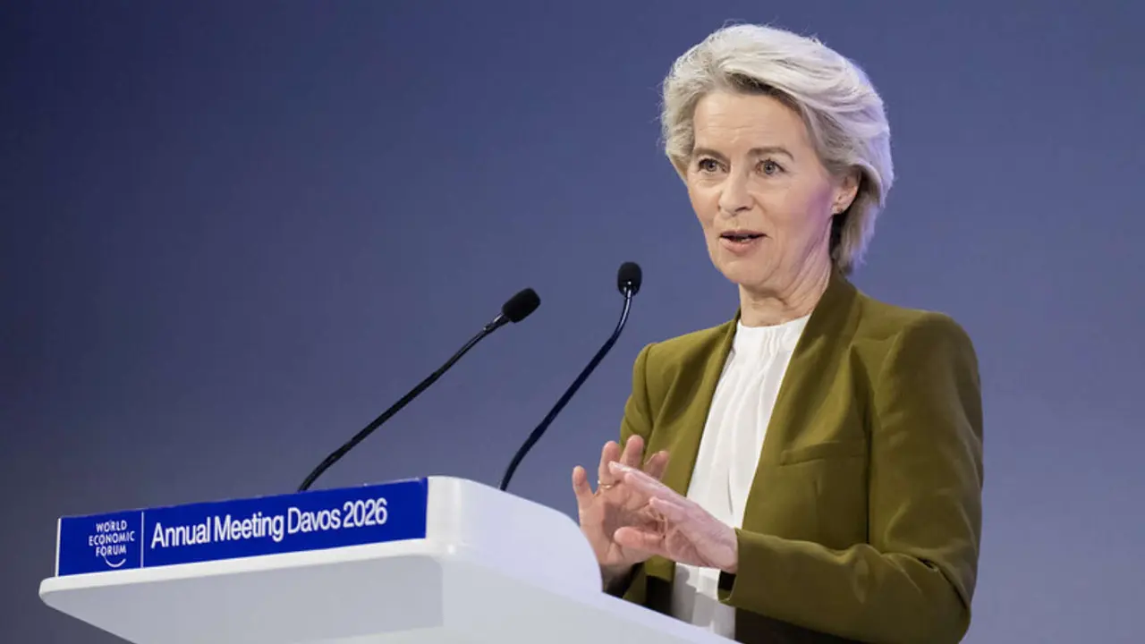 Ursula von der Leyen, presidenta de la Comisi&oacute;n Europea en Davos. / Foro Econ&oacute;mico Mundial (FEM)