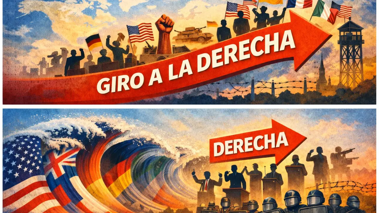 Giro a la derecha en todo el mundo.