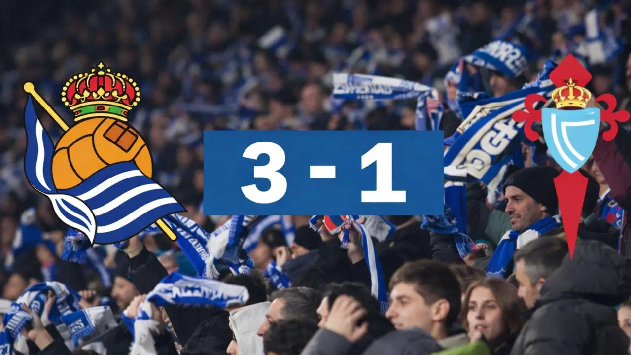 Los escudos de la Real y el Celta. /  @realsociedad