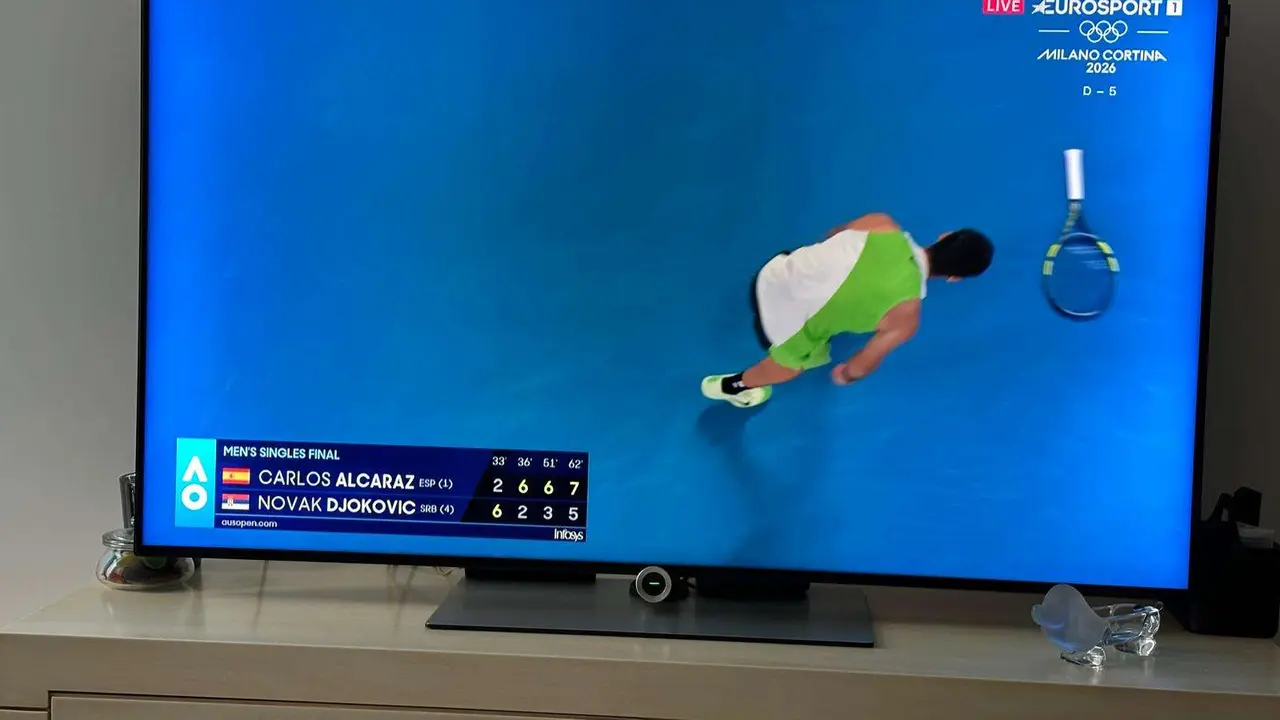 Alcaraz en la televisi&oacute;n. / M.M.