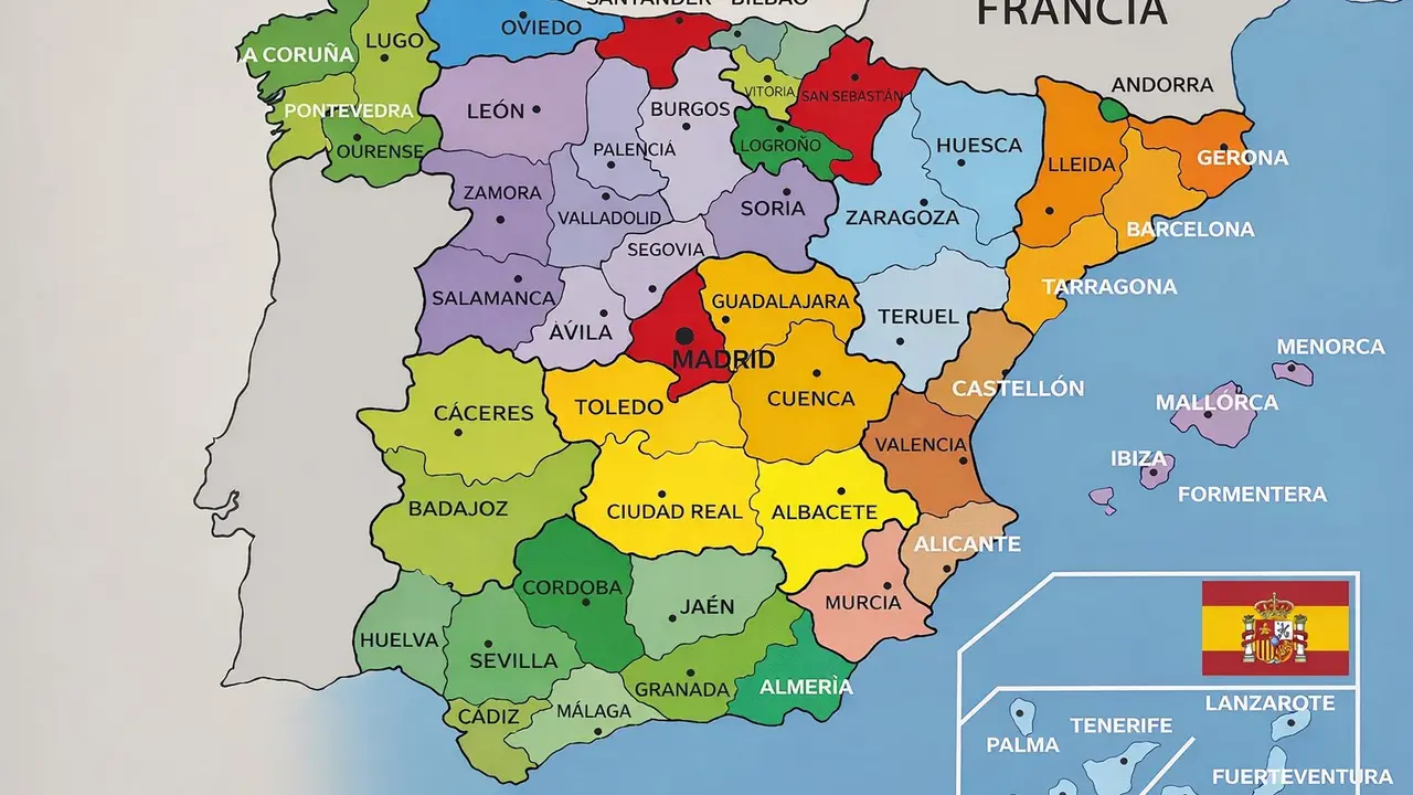 Mapa de España. / Mundiario