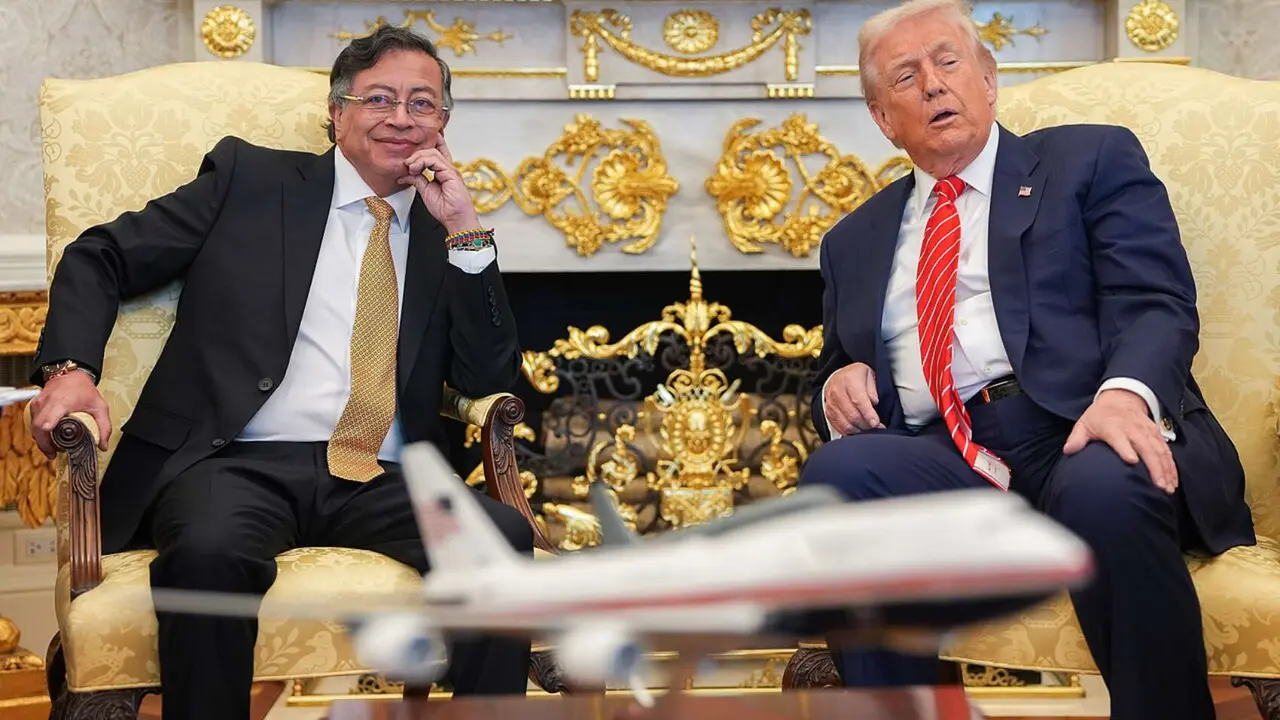 Gustavo Petro, mandatario de Colombia y Donald Trump, presidente de EE UU. / Presidencia de Colombia