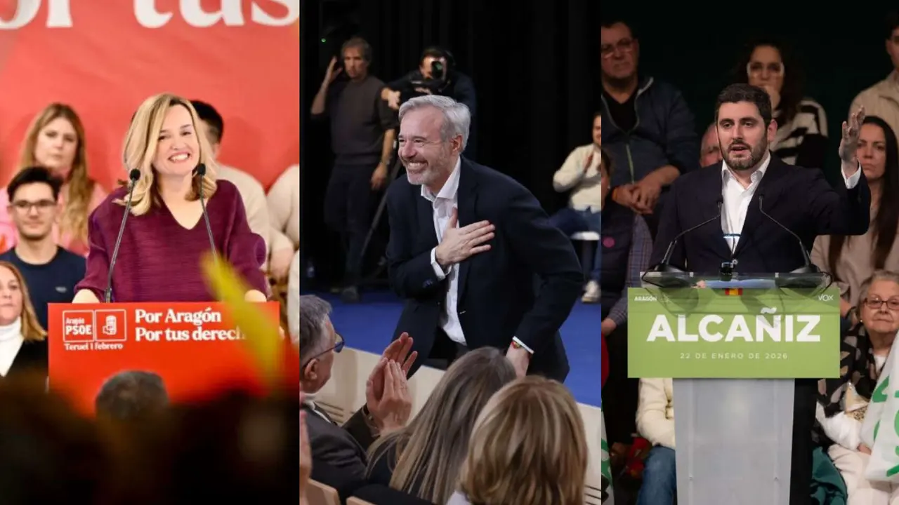 Pilar Alegr&iacute;a (PSOE), Javier Azc&oacute;n (PP) y Alejandro Nolasco (Vox). / Mundiario