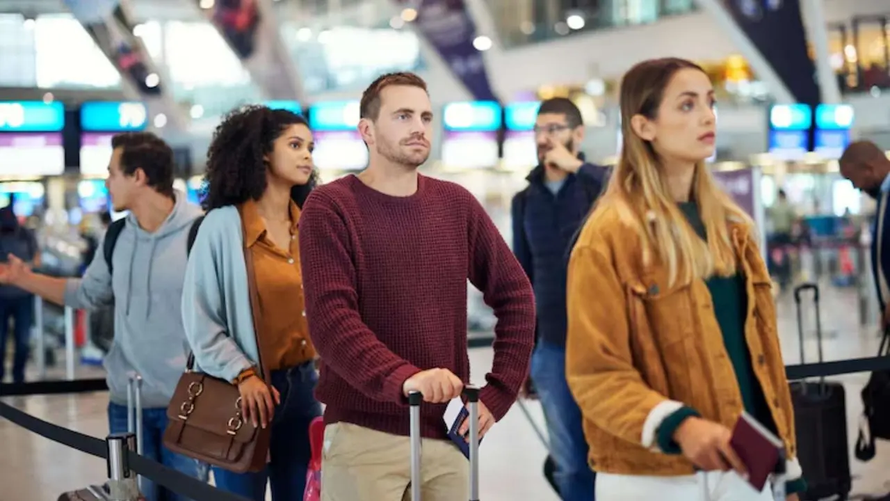 Viajeros en un aeropuerto. / Freepik.