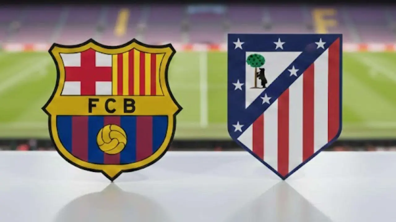 Los escudos del Bar&ccedil;a y el Atl&eacute;tico de Madrid. /  Gemini