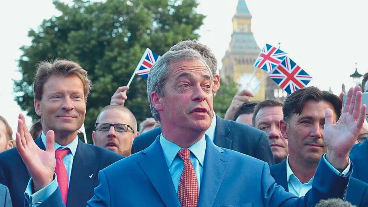 Nigel Farage, l&iacute;der y fundador del partido Reform UK. / RR SS.